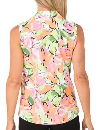 Thumbnail 2: Coral Bay Golf Women's Sleeveless Quarter Zip Active Top 