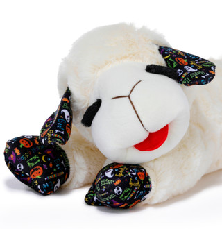 Thumbnail 3: Multipet 16 in Spooky Plush Lamb Dog Toy 