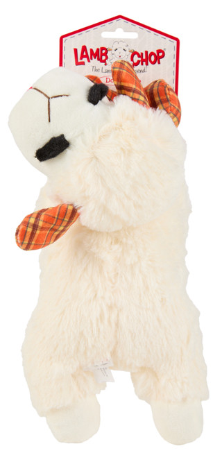 Thumbnail 1: Multipet 10 in Harvest Plaid Eared Lamp Chop Dog Toy 