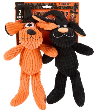 Thumbnail 1: Bow Wow Pet 2 Pk Halloween Pixel Pups Dog Toys with Squeakers 