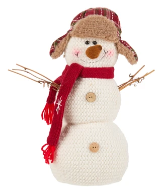 Thumbnail 1: Magical Season 14 in Christmas Tradition Snowman with Hat & Scarf Decor 