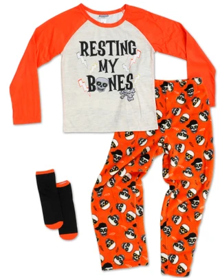 Thumbnail 1: BCOOL Boys 3 Pc Halloween Pajama Pants Set with Socks 