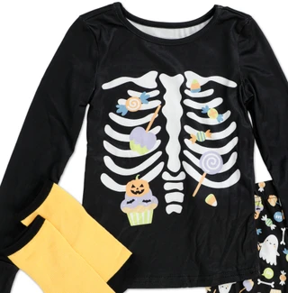 Thumbnail 2: BCOOL Little Boys 3 Pc Halloween Pajama Pants Set with Socks 