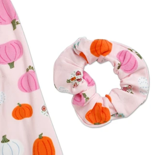 Thumbnail 2: Jessica Simpson Little Girls 3 Pc Harvest Pajama Pants Set with Scrunchie 
