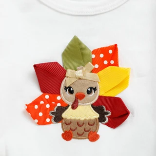 Thumbnail 2: Baby Essentials Baby Girls 3 Pc Harvest Pants Set with Hairband 