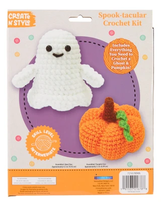 Thumbnail 2: Create 'N Style Halloween Spook-tacular Ghost & Pumpkin Crochet Kit 