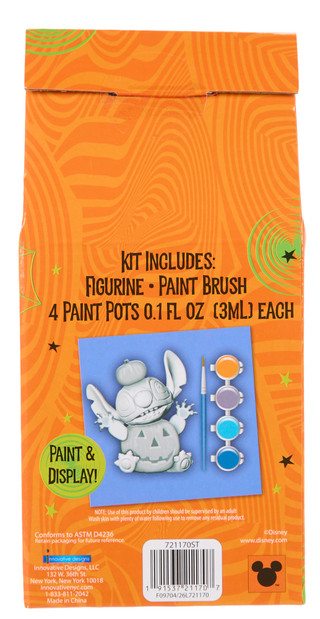 Thumbnail 2: Disney 6 Pc Halloween Paint Your Own Stitch Figurine Paint Set 