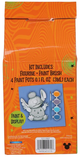 Thumbnail 2: Disney 6 Pc Halloween Paint Your Own Stitch Figurine Paint Set 