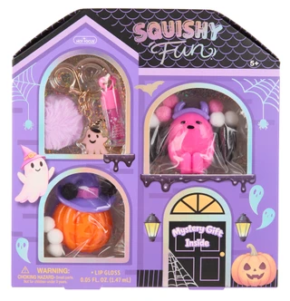 Thumbnail 1: HOT FOCUS 4 Pc Halloween Squishy & Lip Gloss Keychain Set 