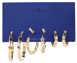 Thumbnail 2: Nautica 3-Pack Hoop Earrings 