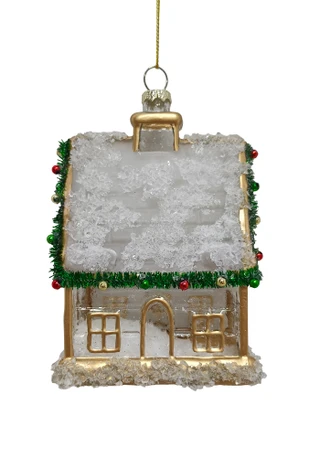 Thumbnail 1: Magical Season Clear Glass Snow Ornament 