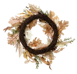 Thumbnail 2: 24 in Harvest Pumpkin Wreath Home Accent 