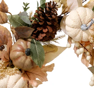 Thumbnail 3: 24 in Harvest Pumpkin Wreath Home Accent 