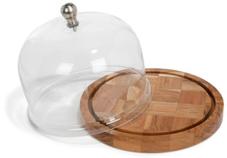 Thumbnail 2: Home Decor Factory Acacia Wood Cake Dome  