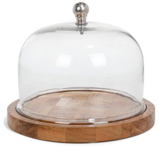 Thumbnail 1: Home Decor Factory Acacia Wood Cake Dome  
