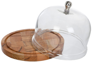 Thumbnail 2: Home Decor Factory Acacia Wood Cake Dome  