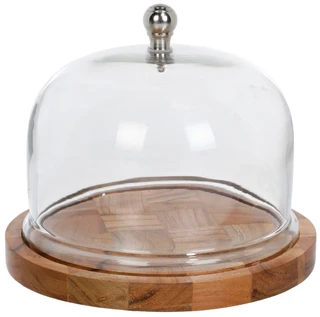 Thumbnail 1: Home Decor Factory Acacia Wood Cake Dome  