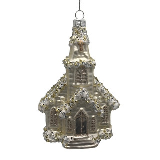 Thumbnail 1: Magical Season Glass Church Ornament 