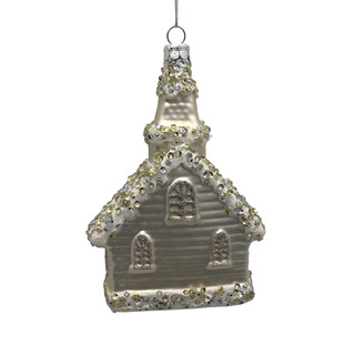 Thumbnail 2: Magical Season Glass Church Ornament 