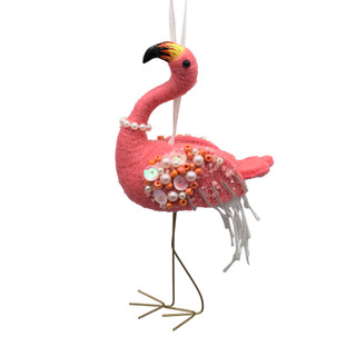 Thumbnail 1: Magical Season Felt Flamingo Ornament 