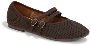 Thumbnail 1: Jellypop  Womens Zavari Suede Double Strap Flats 