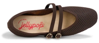 Thumbnail 2: Jellypop  Womens Zavari Suede Double Strap Flats 