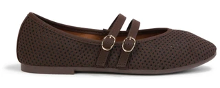 Thumbnail 4: Jellypop  Womens Zavari Suede Double Strap Flats 