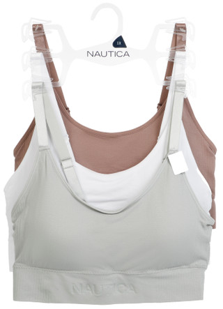 Thumbnail 1: Nautica Plus 3-Pack Seamless Lounge Bras 