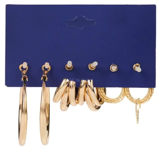 Thumbnail 2: Nautica 3-Pack Gold Hoop Earrings 