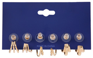 Thumbnail 2: Nautica 3-Pack Gold Hoop Earrings 