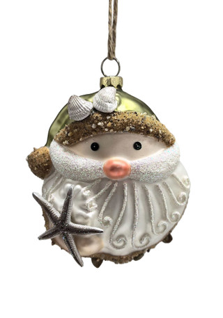 Thumbnail 1: Magical Season Glass Beach Santa Face Ornament 