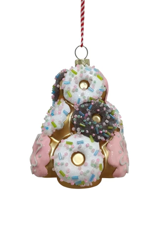 Thumbnail 2: Magical Season Donut Christmas Tree Glass Ornament 