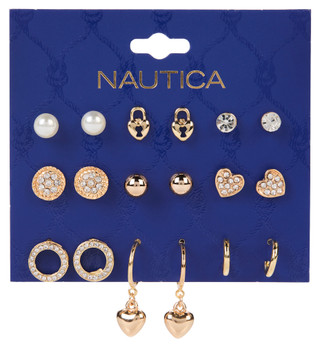 Thumbnail 1: Nautica 9-Piece Earring Set 
