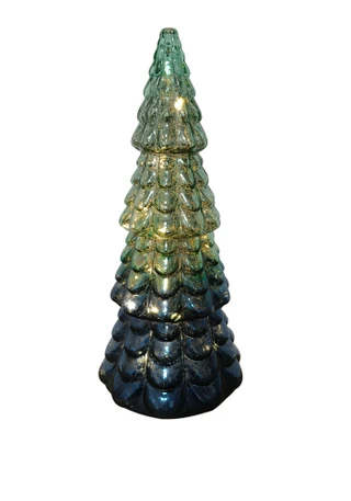Thumbnail 1: Magical Season Green & Blue Ombre Glass Christmas Tree 