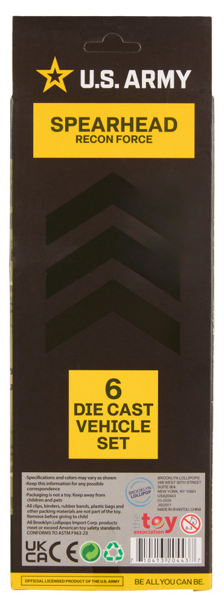 Thumbnail 2: U.S. Army Boys 6 Pc Die Cast Vehicle Toy Set 