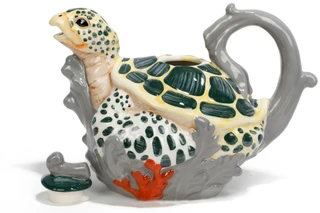 Thumbnail 2: BLUE SKY 10 in Sea Turtle Teapot 