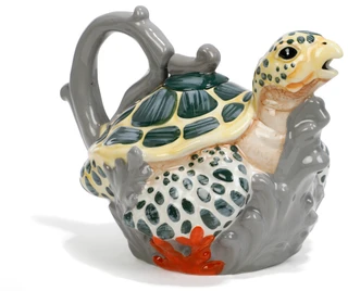 Thumbnail 1: BLUE SKY 10 in Sea Turtle Teapot 