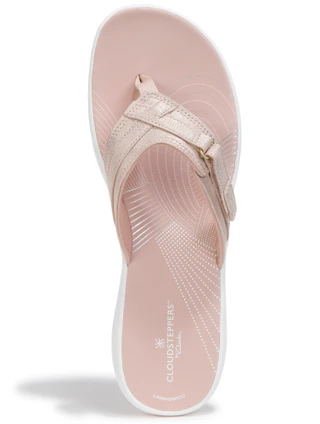 Thumbnail 5: Clarks Women's Cloudsteppers Adjustable Flip Flops 