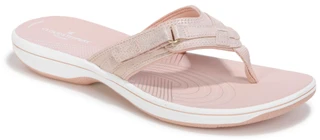 Thumbnail 1: Clarks Women's Cloudsteppers Adjustable Flip Flops 