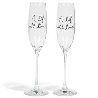 Thumbnail 1: KATE SPADE 2 Pk A Charmed Life Toasting Flutes Set 