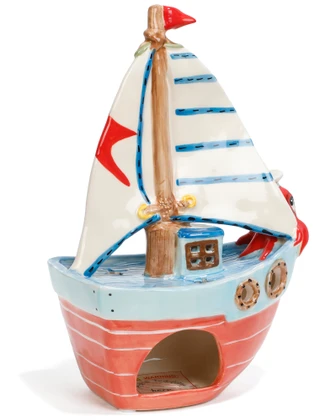 Thumbnail 2: BLUE SKY 10 in Sailboat Tealight Holder 