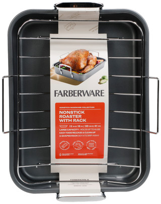 Thumbnail 1: Farberware Nonstick 12in x 16in  Roaster Pan w/ Rack  