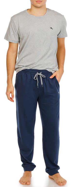 Thumbnail 1: TOMMY BAHAMA Men's 2 Pc Short Sleeve Lounge Tee & Drawstring Pants 