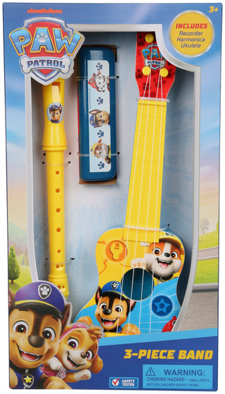 Thumbnail 1: Nickelodeon 3 Pc Paw Patrol Band Set w/ Recorder Harmonica Ukulele 