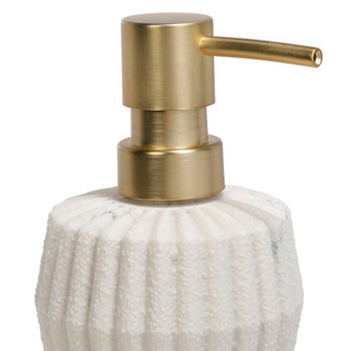 Thumbnail 2: DWELL Scallop Stone Liquid Soap Pump Dispenser  