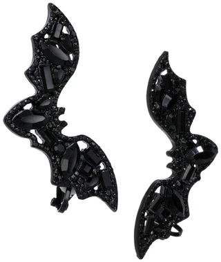 Thumbnail 2: Nicole Miller Halloween Bats Drop Earrings 