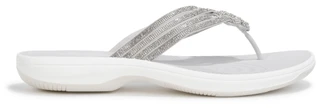 Thumbnail 3: Clarks Women's Cloudsteppers Breeze Rhinestone Flip Flops 