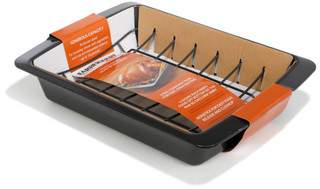 Thumbnail 3: Farberware 14.75in x 10.75in Non-stick Roaster with Rack  