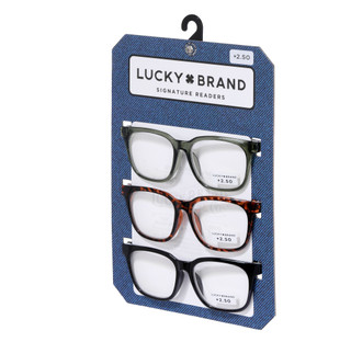 Thumbnail 2: Lucky Brand 3 Pk Square Assorted Signature Readers 