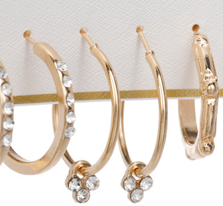 Thumbnail 2: ADRIENNE VITTADINI 3 Pc Gold Tone Hoop Earrings 